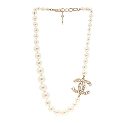 Chanel Pearl CC 100th Anniversary Necklace Light Gold 3 of 6