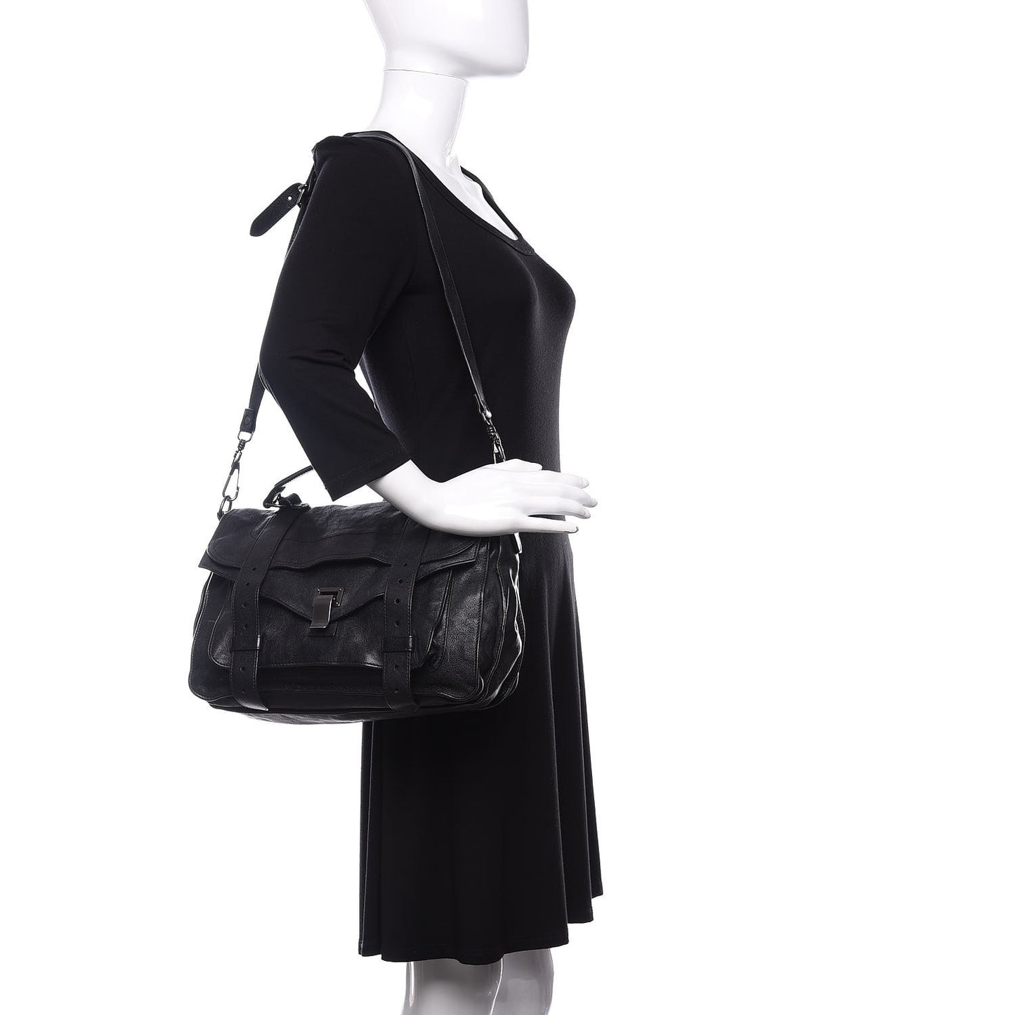 Lambskin Medium PS1 Satchel Black