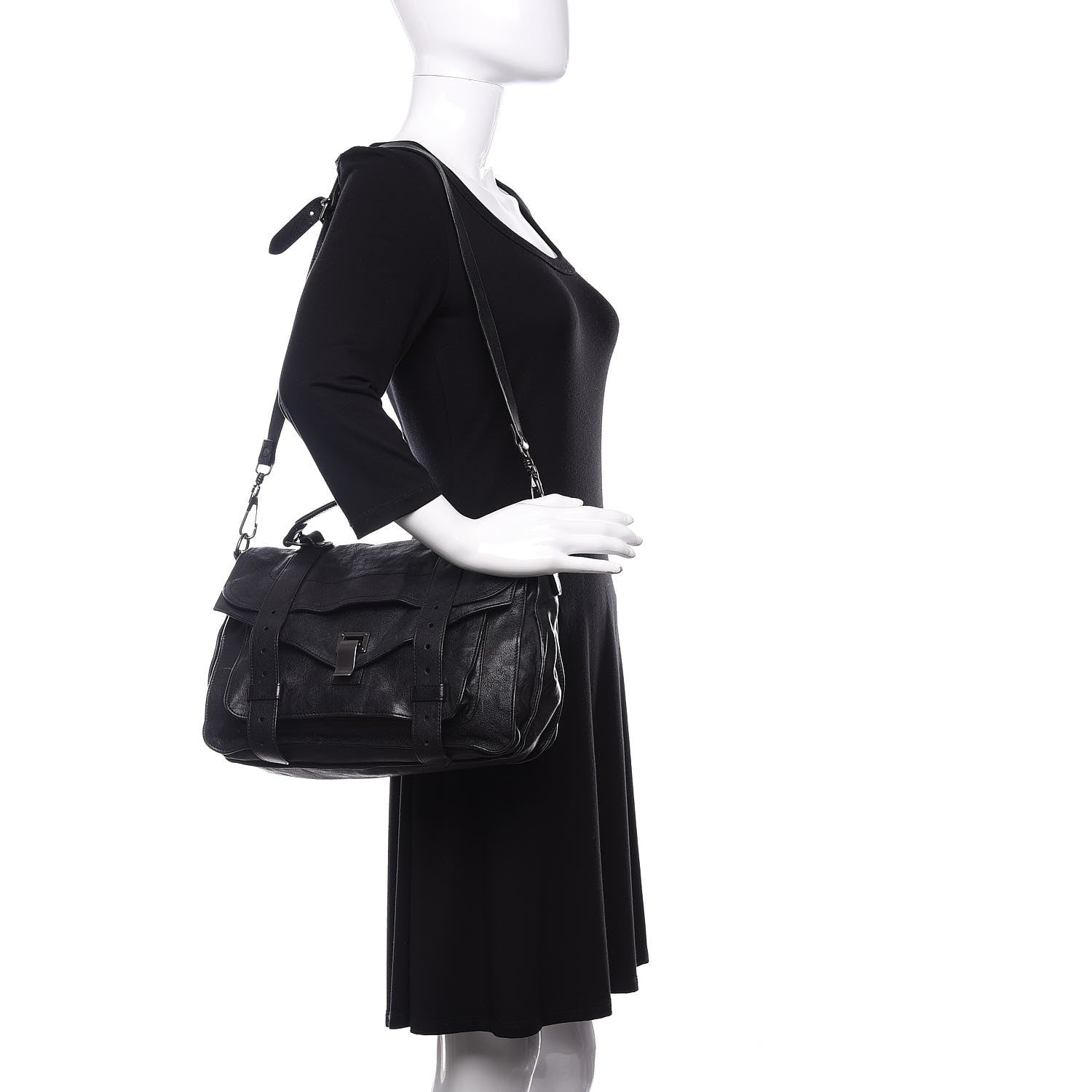 Proenza Schouler Lambskin Medium PS1 Satchel Black 3 of 20
