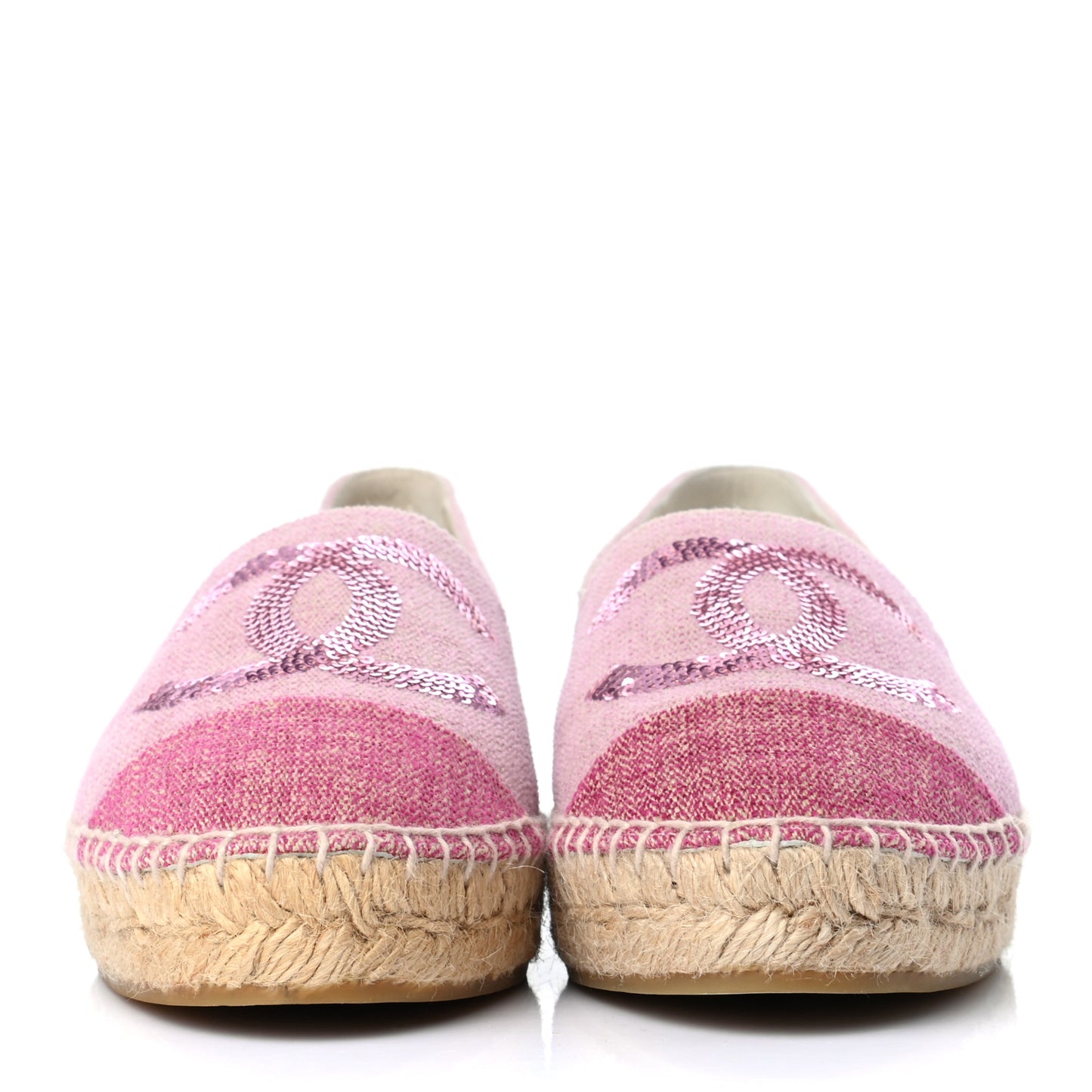 Toile Sequin CC Espadrilles 37 Pink Dark Pink
