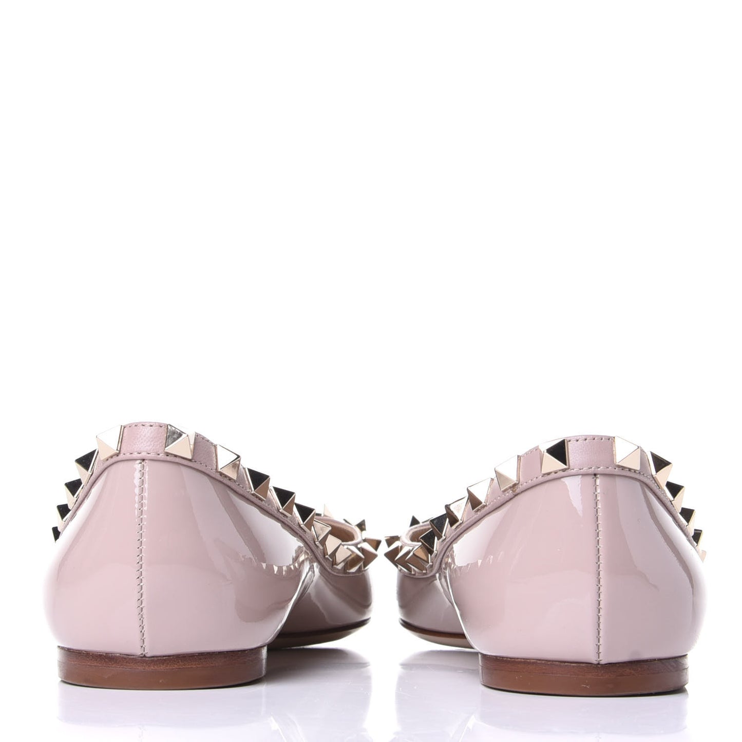 Patent Rockstud Ballerina Flats 37 Pink