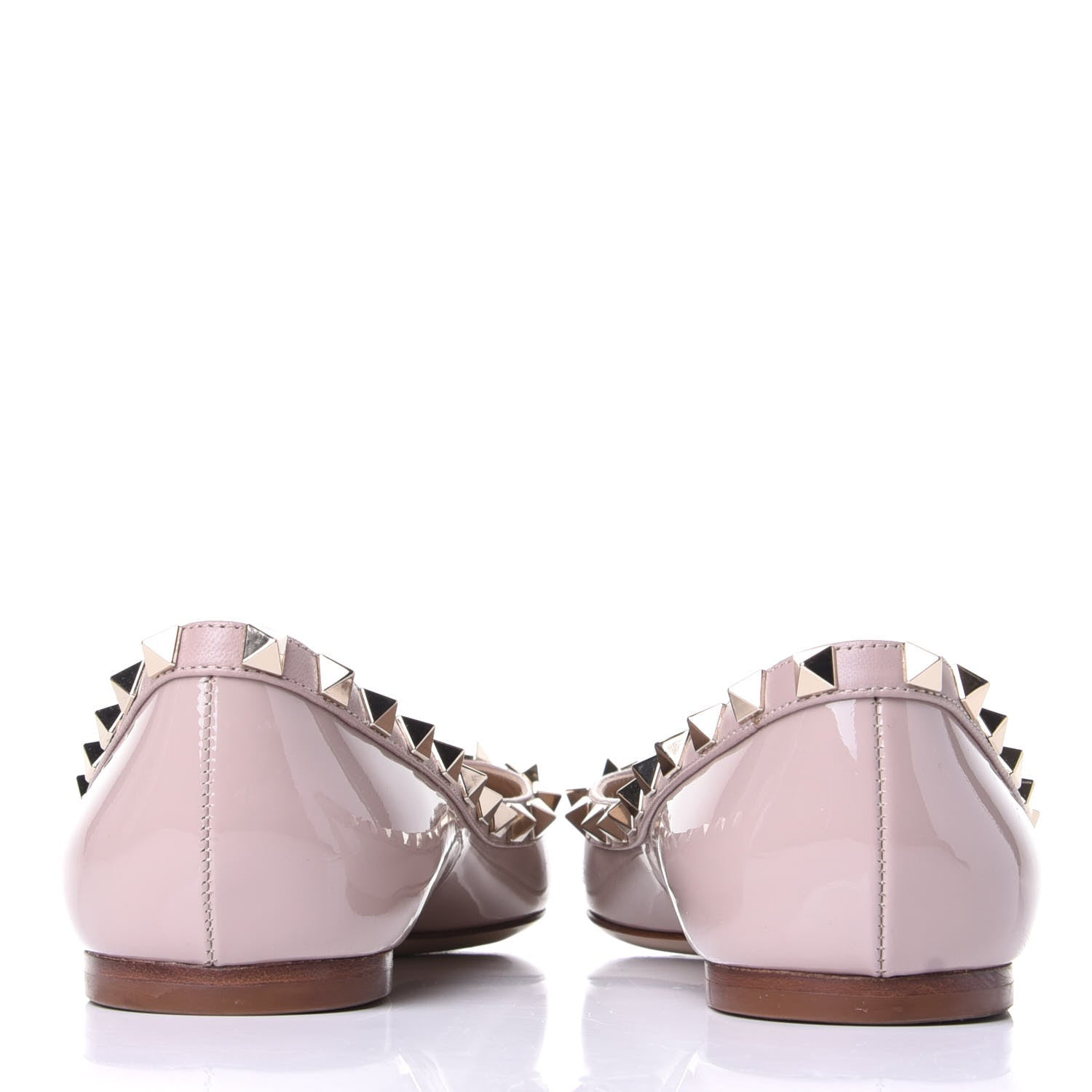 Valentino Garavani Patent Rockstud Ballerina Flats 37 Pink 6 of 10