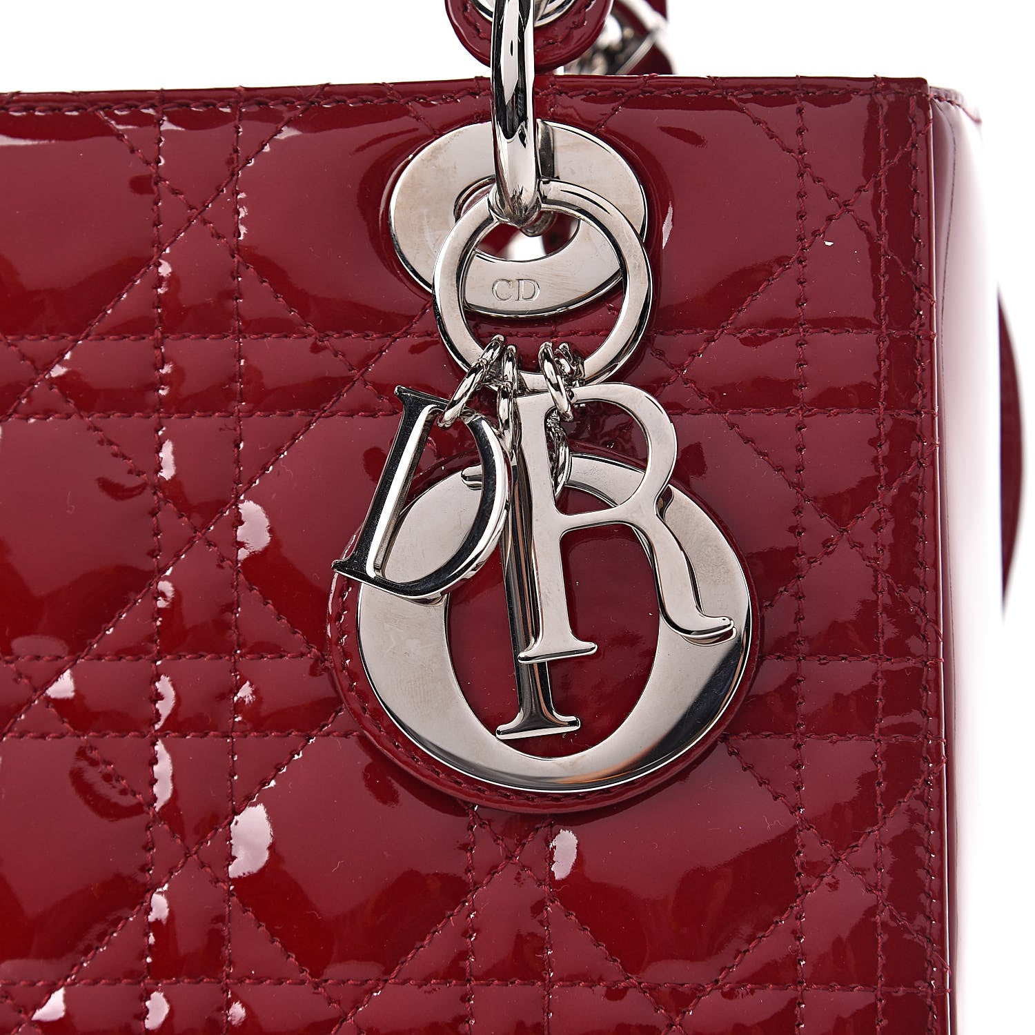Christian Dior Patent Cannage Medium Lady Dior Red 10 of 10