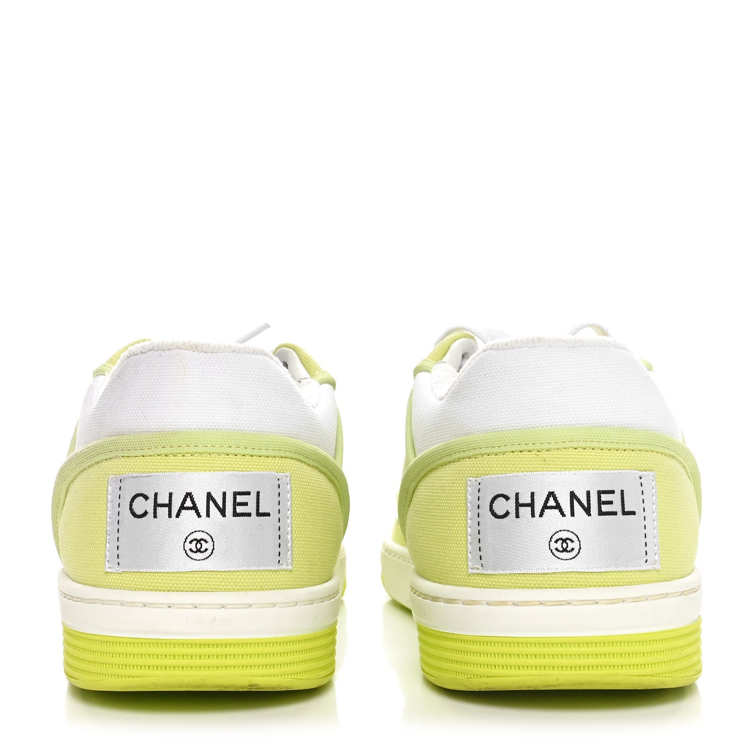 Chanel Fabric Womens Logo Sneakers 39 Green 5 of 8