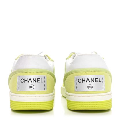 Chanel Fabric Womens Logo Sneakers 39 Green 5 of 8