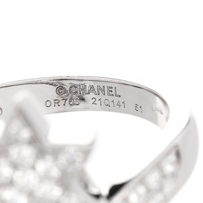 Chanel 18K White Gold Diamond Comete Geode Ring 51 5.75 4 of 5