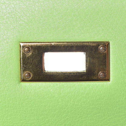 Hermes Veau Gulliver Kelly Retourne 32 Vert Cru 20 of 46