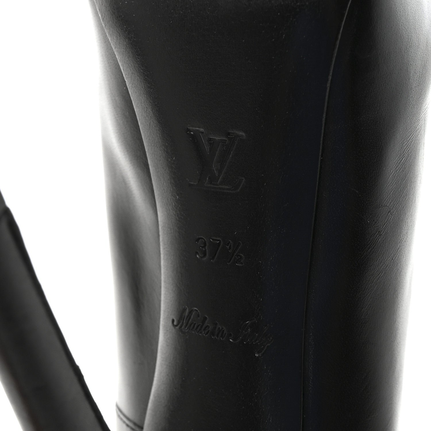 Louis Vuitton Smooth Calfskin Oh Really Peep Toe Pumps 37.5 Black 7 of 9