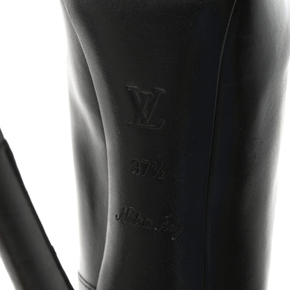Louis Vuitton Smooth Calfskin Oh Really Peep Toe Pumps 37.5 Black 7 of 9