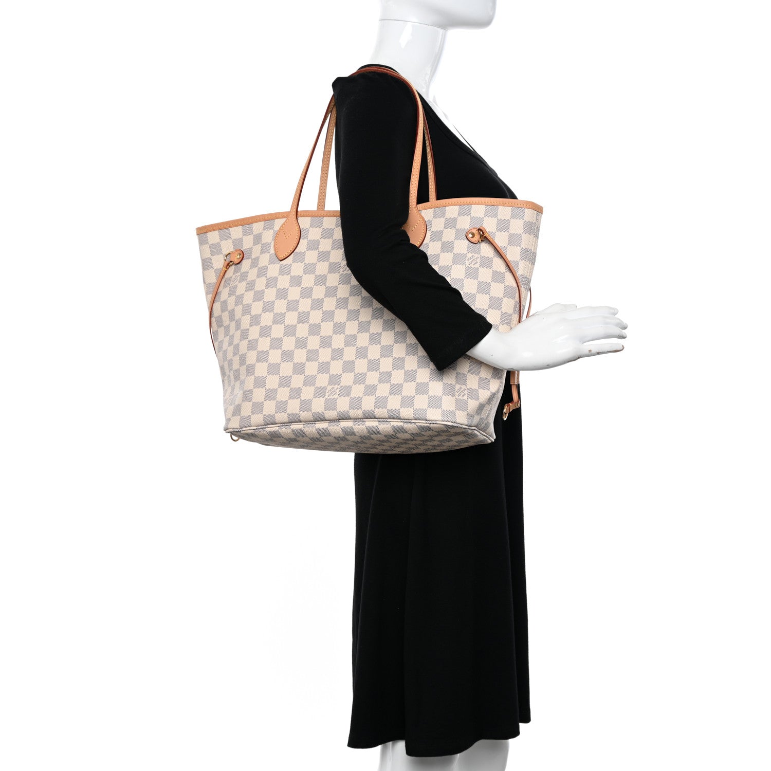 Louis Vuitton Damier Azur Neo Neverfull MM Rose Ballerine 2 of 11