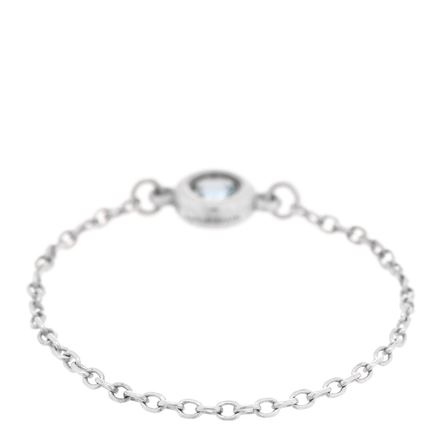 Tiffany Sterling Silver Aquamarine Elsa Peretti Color By The Yard Ring 61 9.5 3 of 4