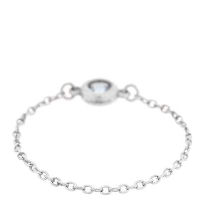 Tiffany Sterling Silver Aquamarine Elsa Peretti Color By The Yard Ring 61 9.5 3 of 4