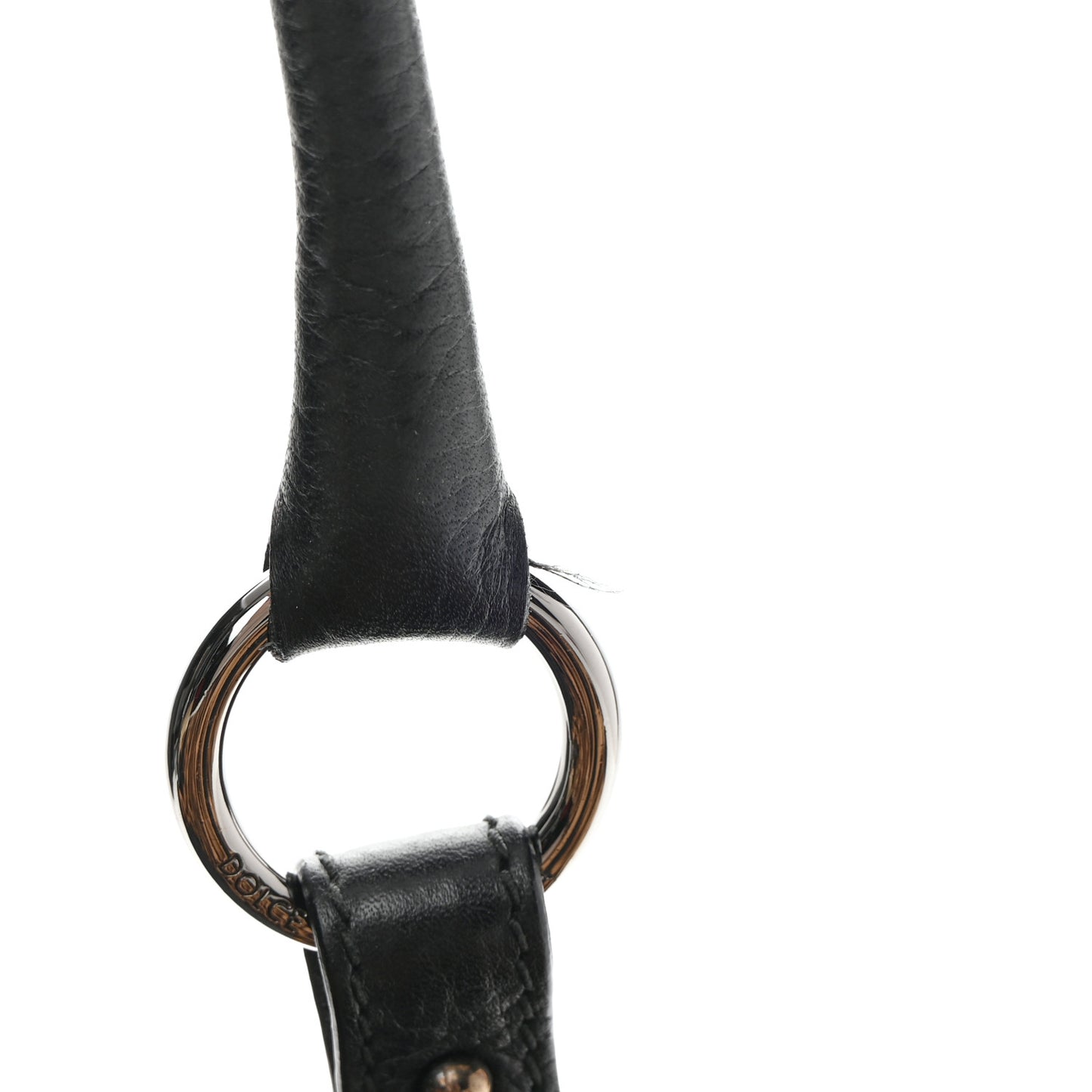 Calfskin Canvas Leopard Print Animalier Shoulder Bag Black