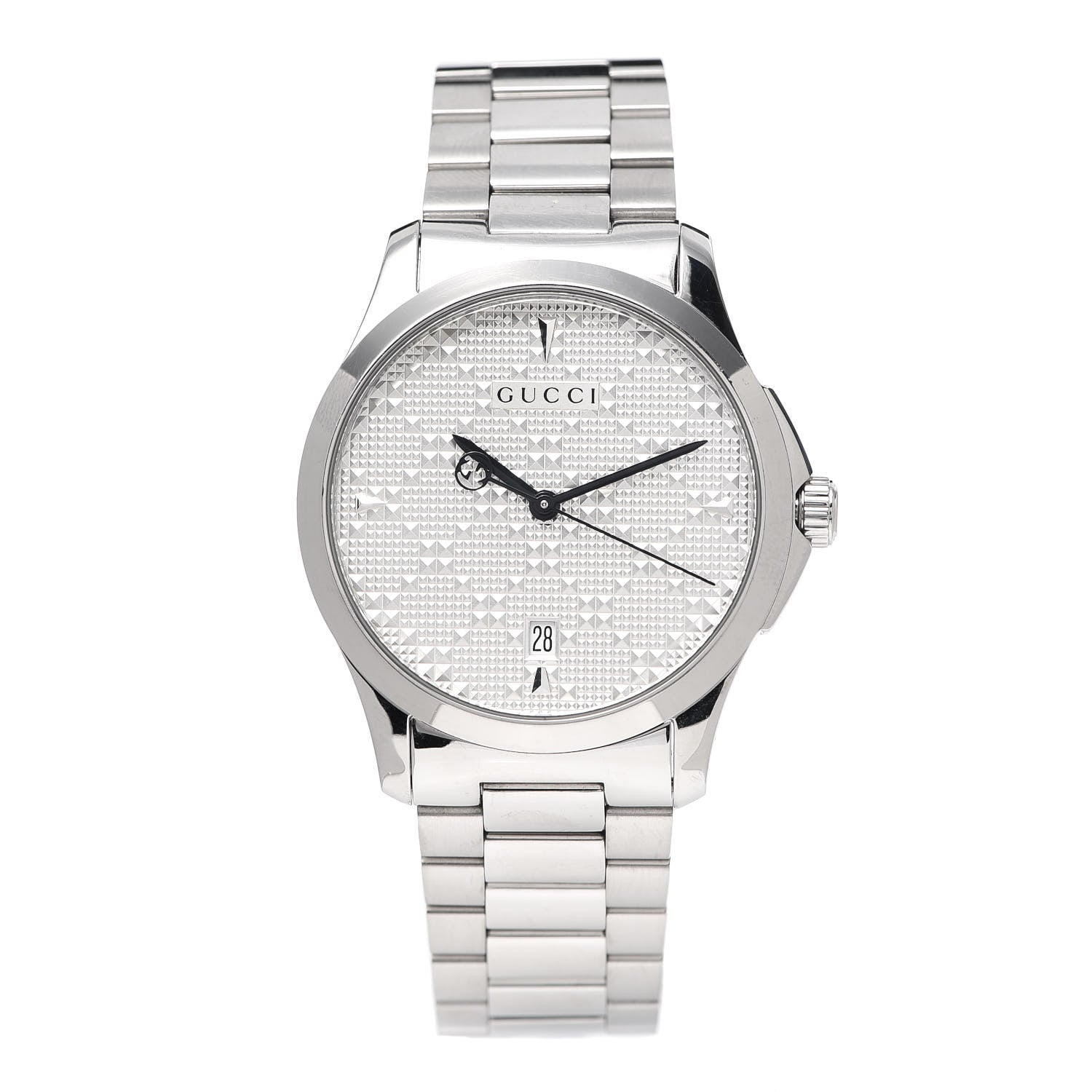 Gucci Stainless Steel 38mm G-Timeless Diamante Quartz Watch 1 of 6