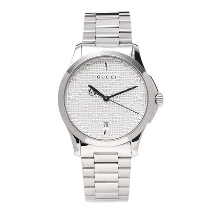 Gucci Stainless Steel 38mm G-Timeless Diamante Quartz Watch 1 of 6