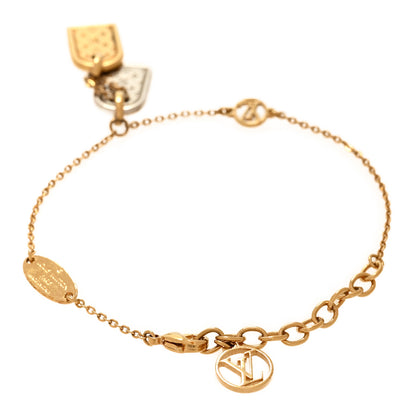 Louis Vuitton Brass Nanogram Bracelet Silver Gold 3 of 6