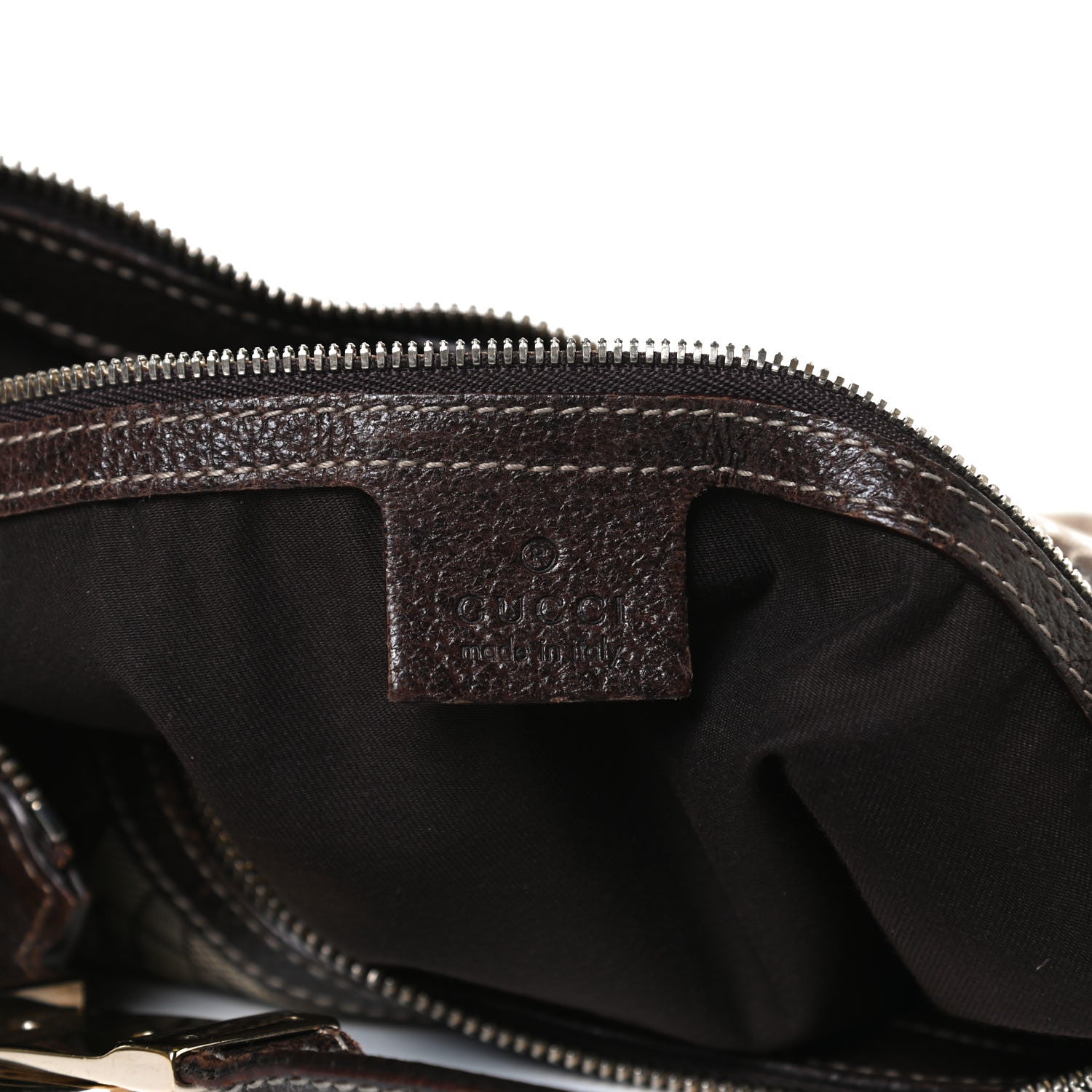 Gucci Canvas Horsebit Glam Hobo Dark Brown 10 of 27