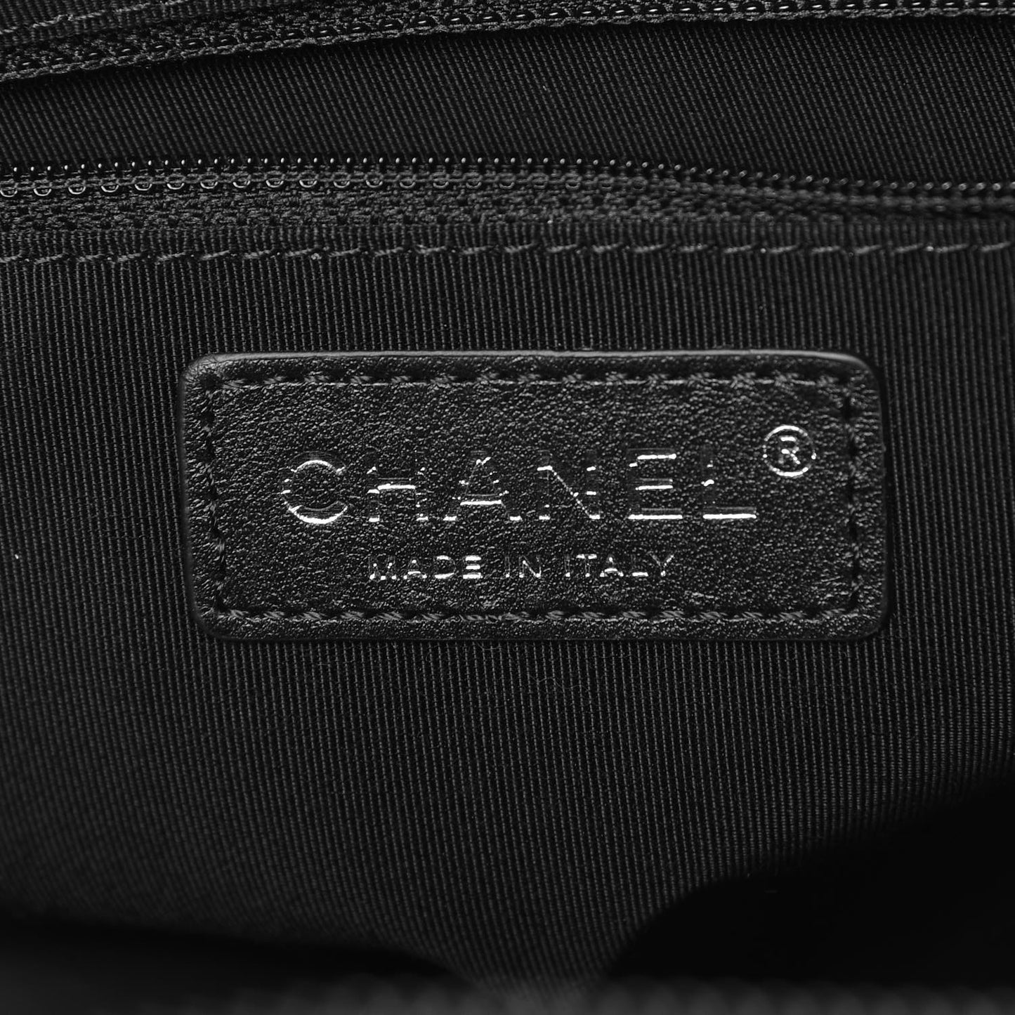 Aged Calfskin Chevron Medium Soft Bowling Bag Black