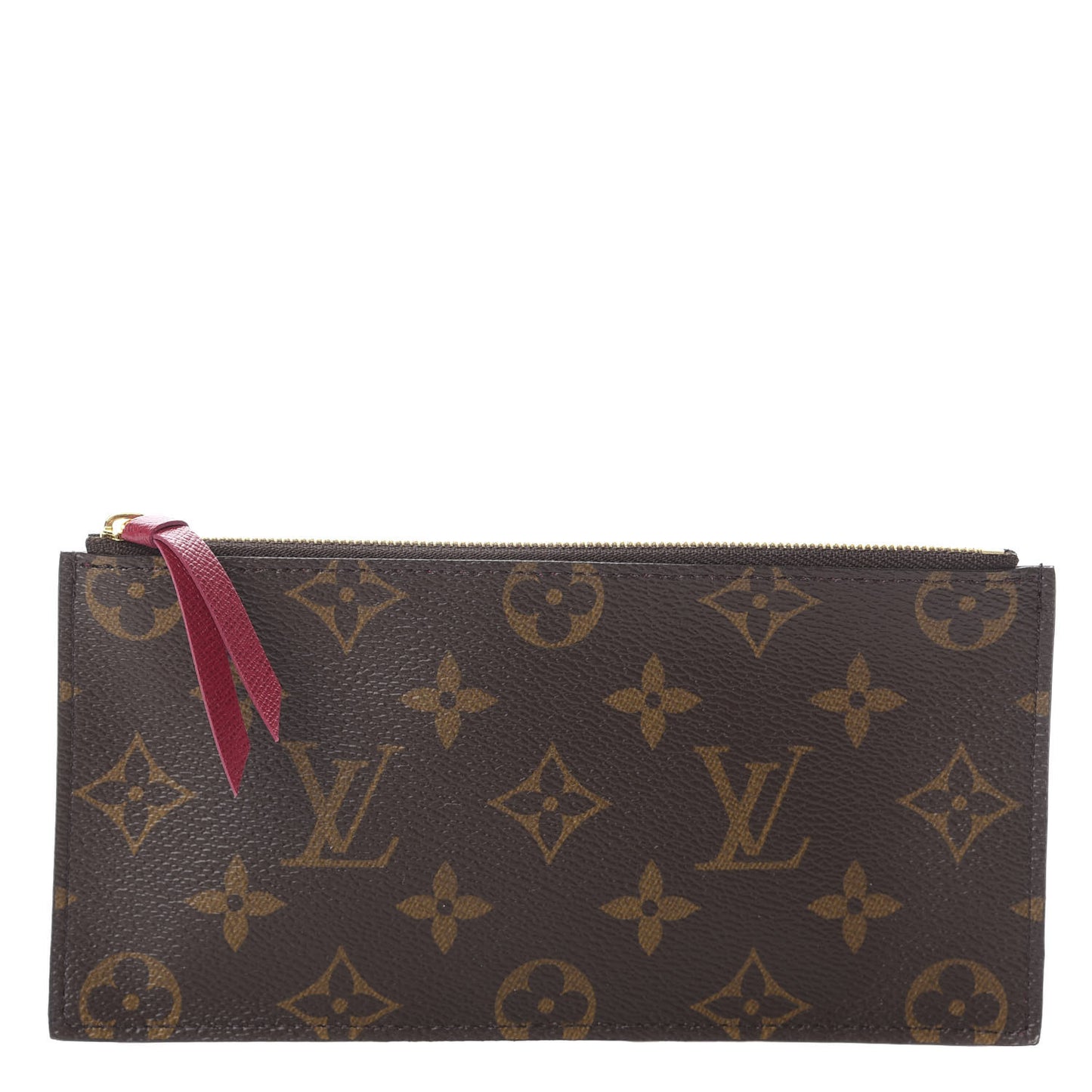 Monogram Felicie Chain Wallet Zippered Insert Fuchsia