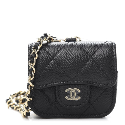 Chanel Caviar Quilted Airpods Pro Case Black 1 of 9