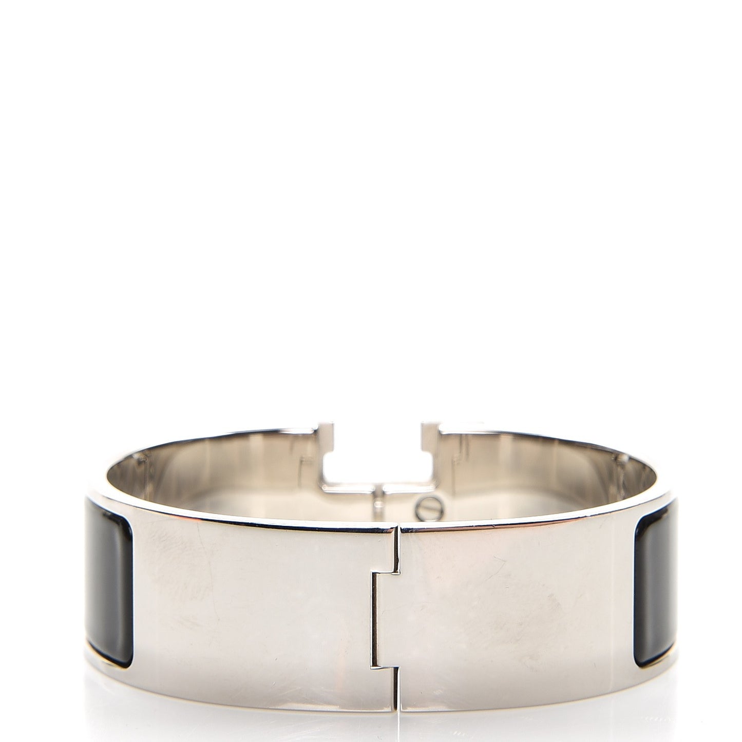 Enamel Wide Clic Clac H Bracelet GM Black