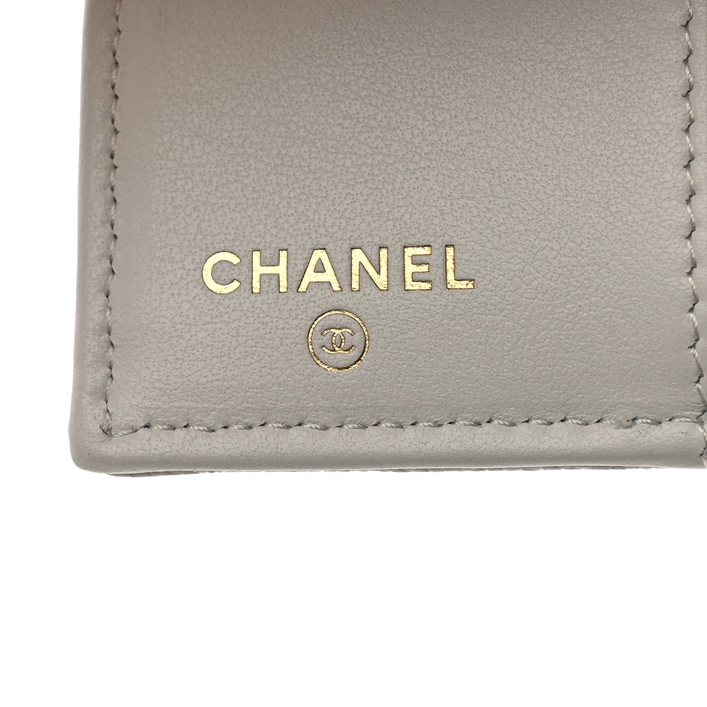 Caviar Quilted Crystal CC Small Flap Wallet White