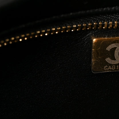 Chanel Calfskin Denim Stitched Urban Essentials Small Shopping Bag Blue Black 7 of 10