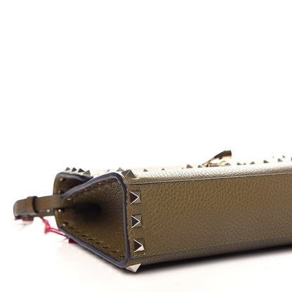 Valentino Garavani Pebbled Calfskin Medium Rockstud Flip Lock Crossbody Bag Lichen 7 of 11