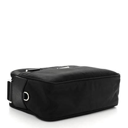 Prada Tessuto Saffiano Pocket Double Zip Shoulder Bag Black 4 of 10