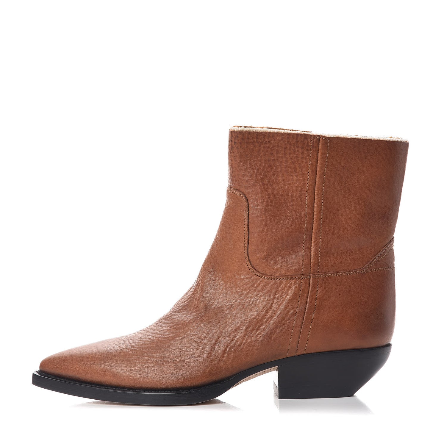 Calfskin Theo Ankle Boots 38.5 Cognac