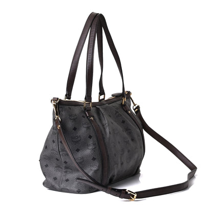 MCM Visetos Medium Essentials Shopper Tote Phantom Grey 3 of 11