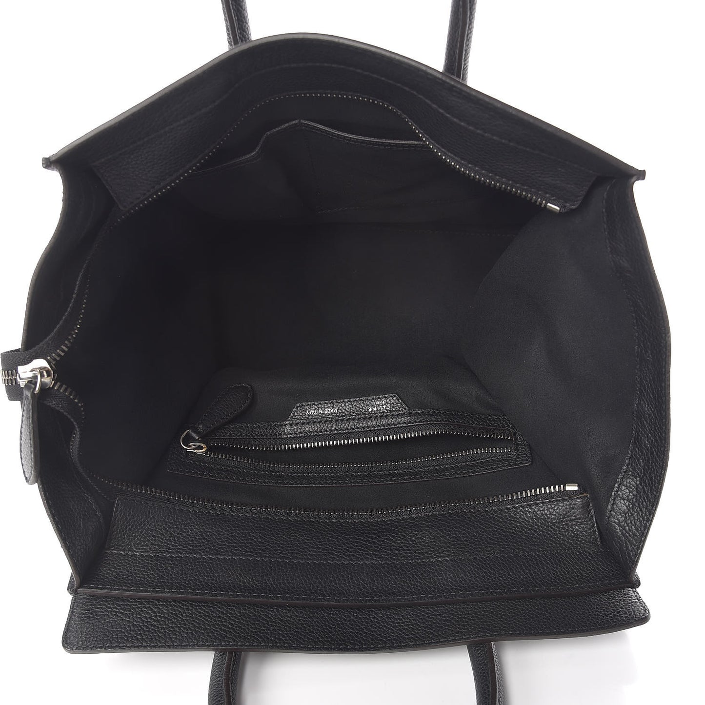 Drummed Calfskin Mini Luggage Black