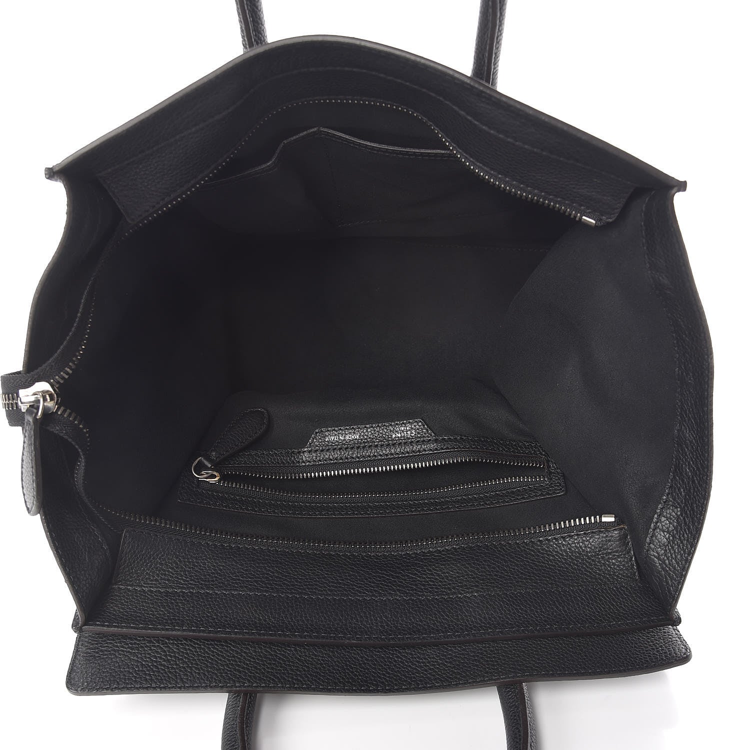 Celine Drummed Calfskin Mini Luggage Black 5 of 14