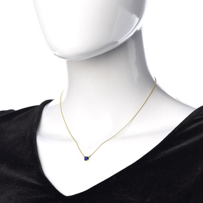 Tiffany 18K Yellow Gold Lapis Lazuli Elsa Peretti Color By The Yard Pendant Necklace 2 of 5