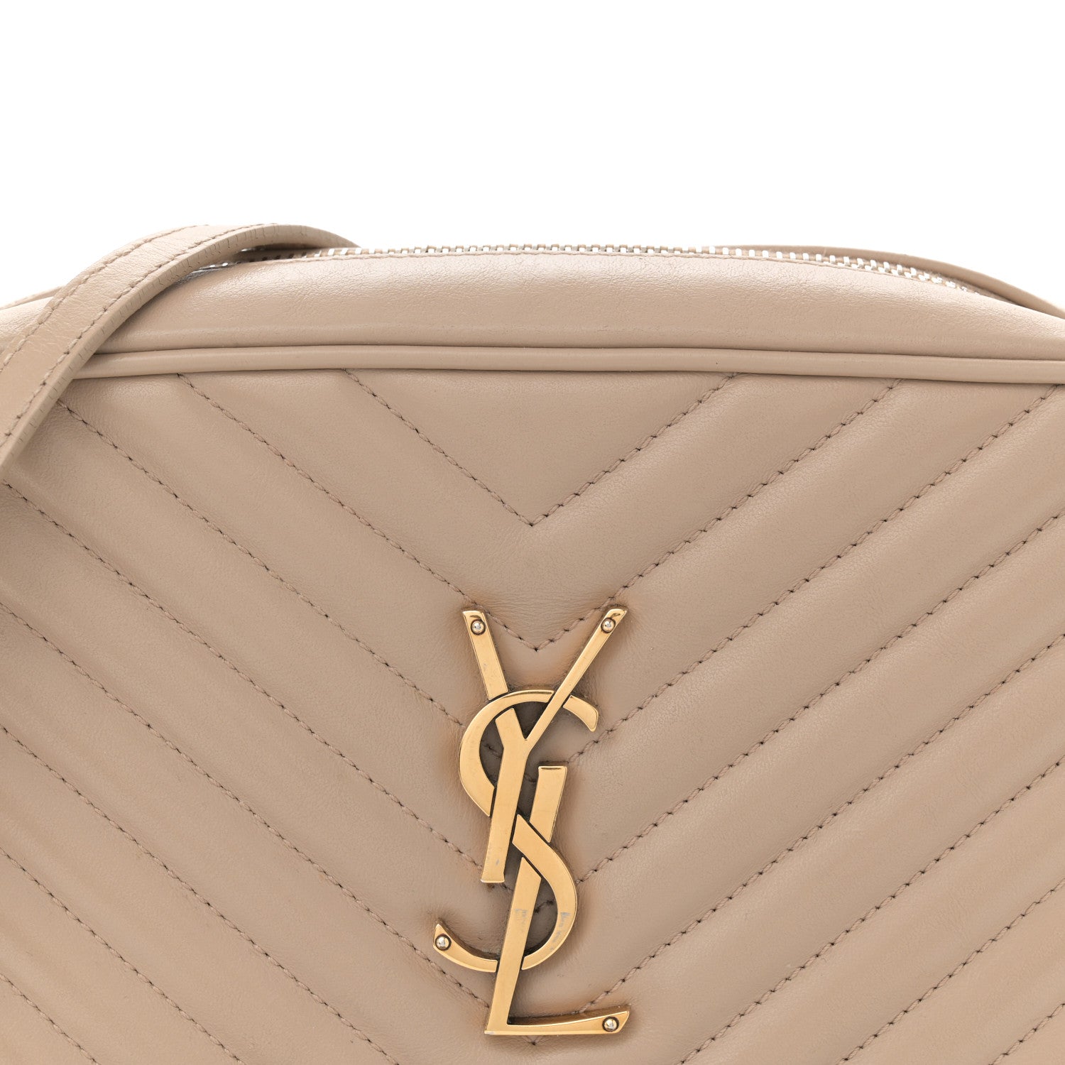 Saint Laurent Calfskin Matelasse Monogram Lou Camera Bag Nude Powder 8 of 14