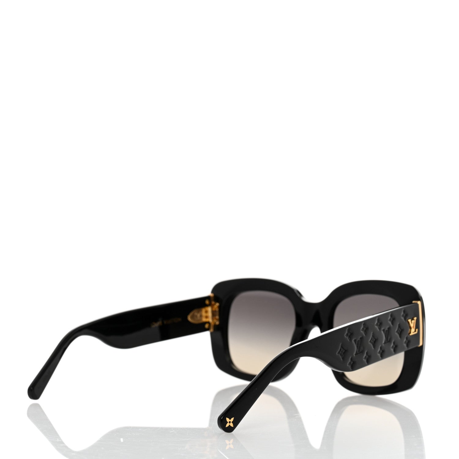 Louis Vuitton Square LV Empreinte Square Sunglasses Z1611W Black 4 of 7