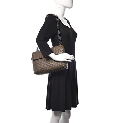Bottega Veneta Nappa Intrecciato Medium Olimpia Bag Steel 2 of 9
