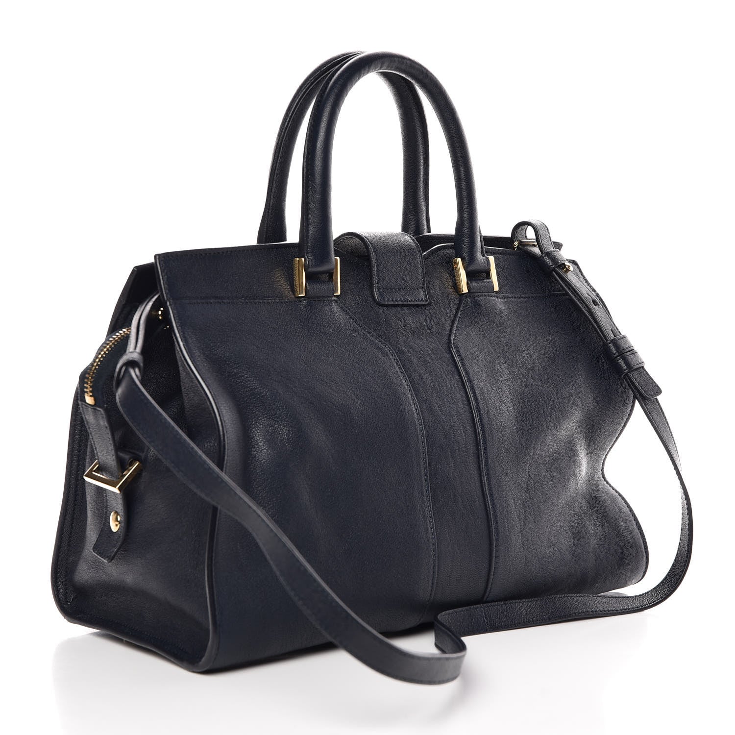 Saint Laurent Sheepskin Small Cabas ChYc Navy 4 of 8