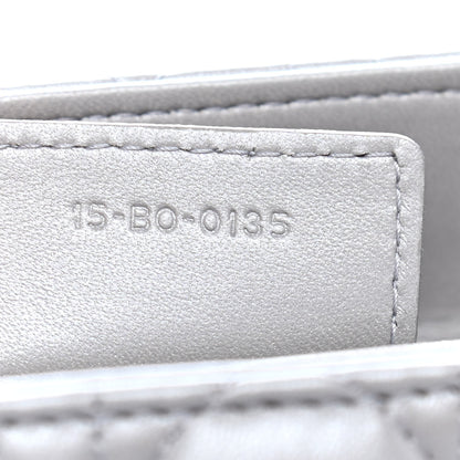 Christian Dior Lambskin Cannage Medium Lady Dior Grey 7 of 9