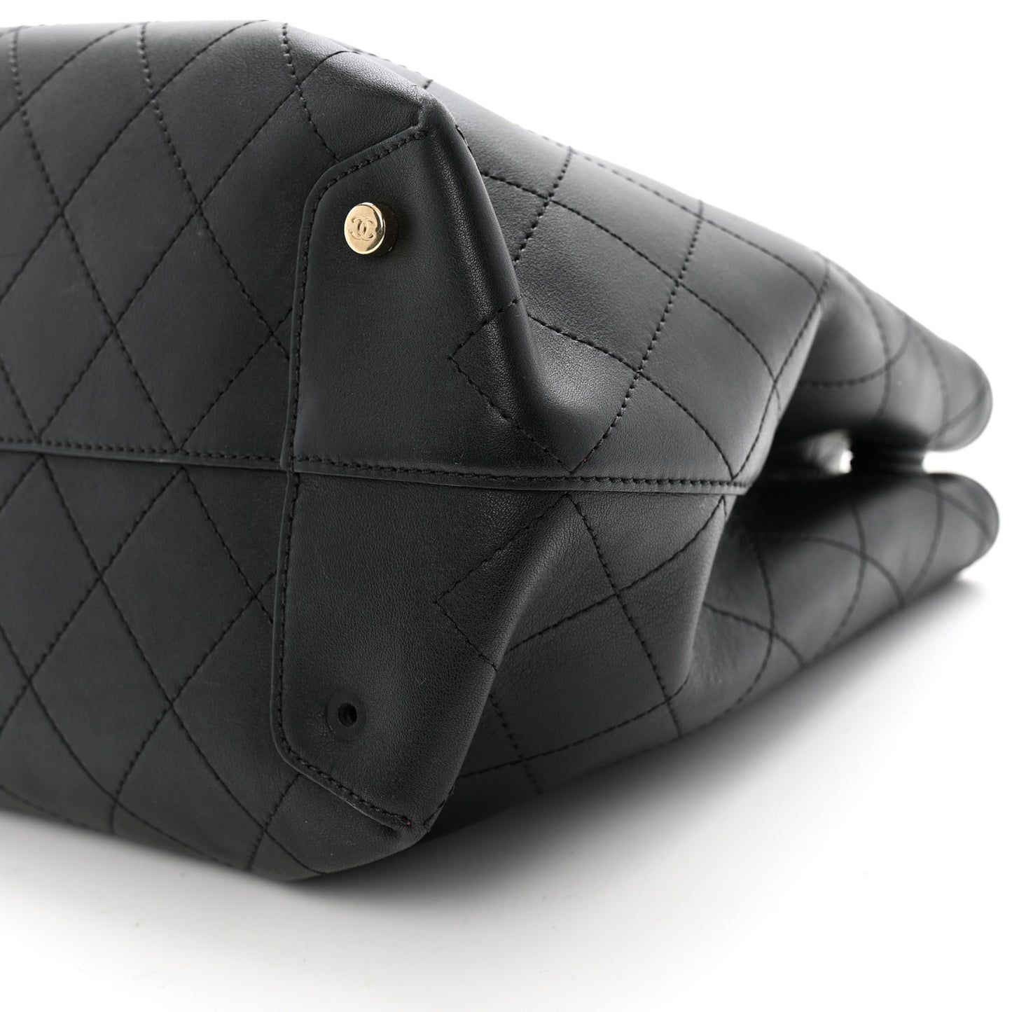 Calfskin Large Serial Shopper Tote Black