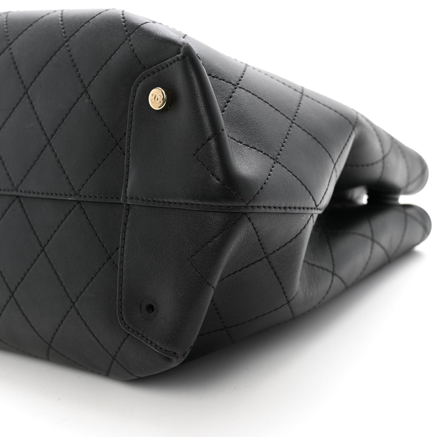 Chanel Calfskin Large Serial Shopper Tote Black 9 of 10