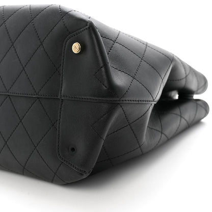Chanel Calfskin Large Serial Shopper Tote Black 9 of 10