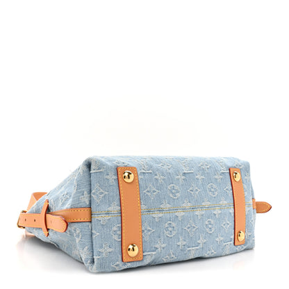 Louis Vuitton Monogram Denim CarryAll PM Sky Blue 4 of 10