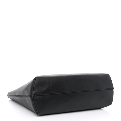 Fendi Vitello Vienna Enamel F is Fendi Shopping Tote Black Taupe 5 of 20
