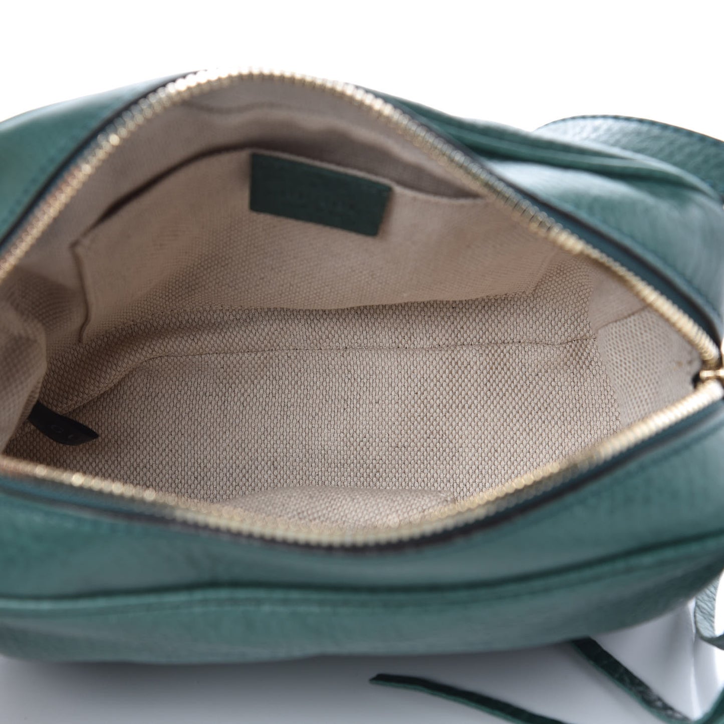 Pebbled Calfskin Small Soho Disco Bag Emerald Green