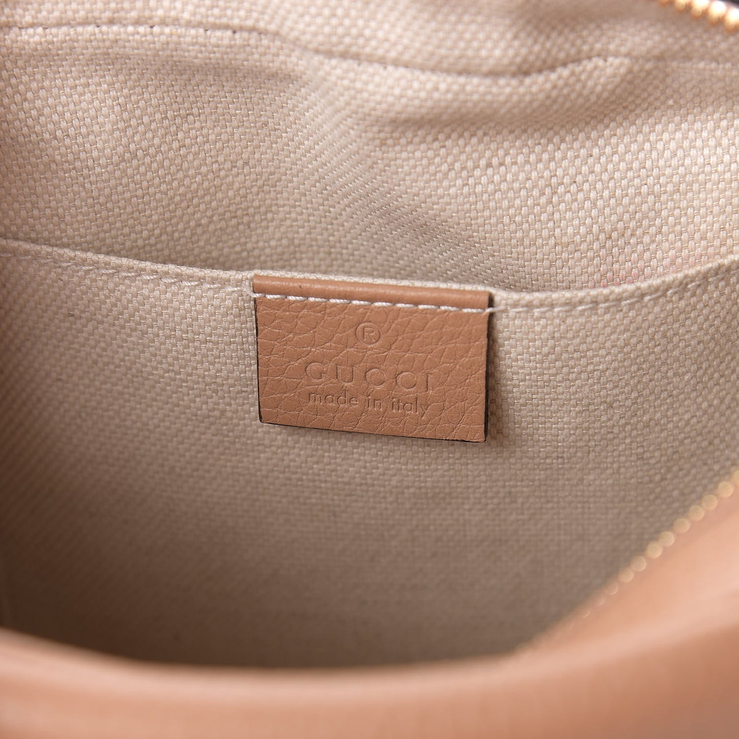 Pebbled Calfskin Small Soho Disco Bag Rose Beige
