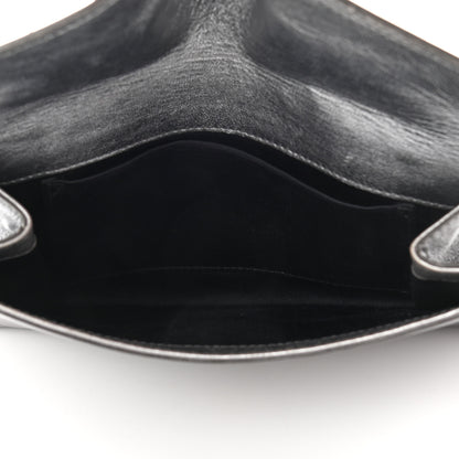 Saint Laurent Metallic Calfskin Y-Mail Clutch Silver 5 of 11