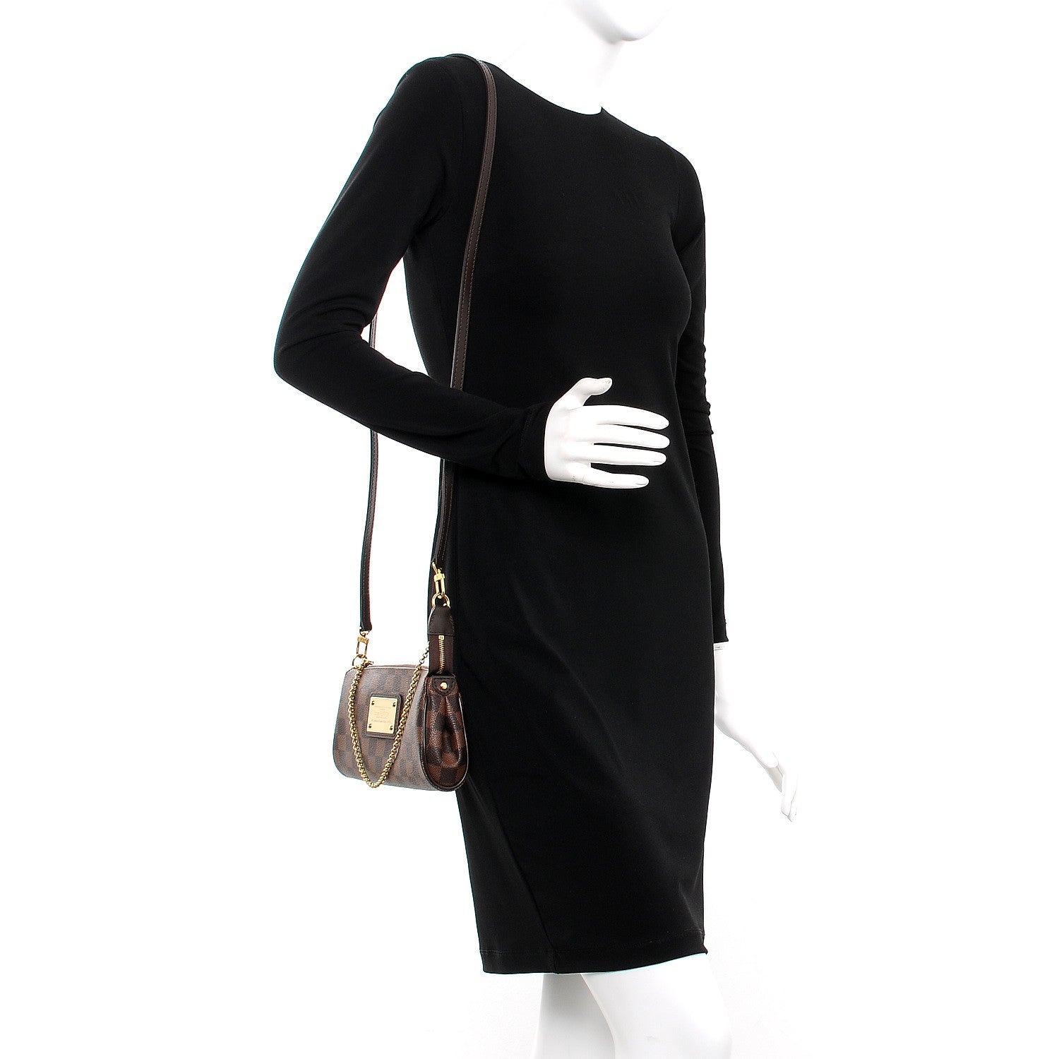 Louis Vuitton Damier Ebene Eva Clutch 2 of 8