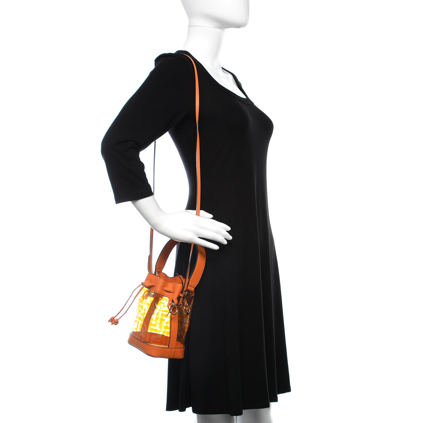 TPU FF Vitello Grace F is Fendi Mini Mon Tresor Bucket Bag Aranciata