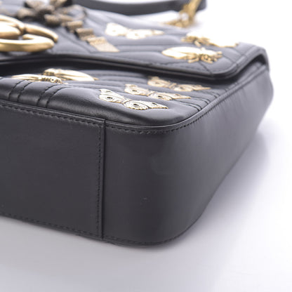 Gucci Calfskin Matelasse Animal Studs Medium GG Marmont Shoulder Bag Black 9 of 9
